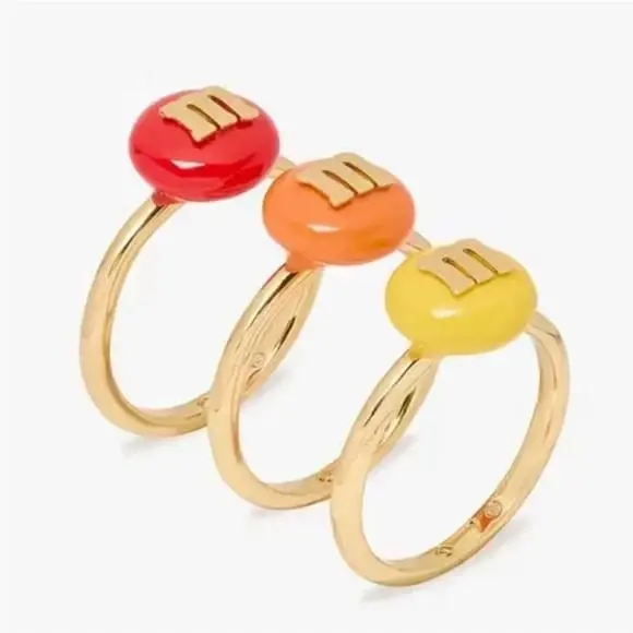 M M`s X Stacking Ring Set. Size 6 by Kate Spade
