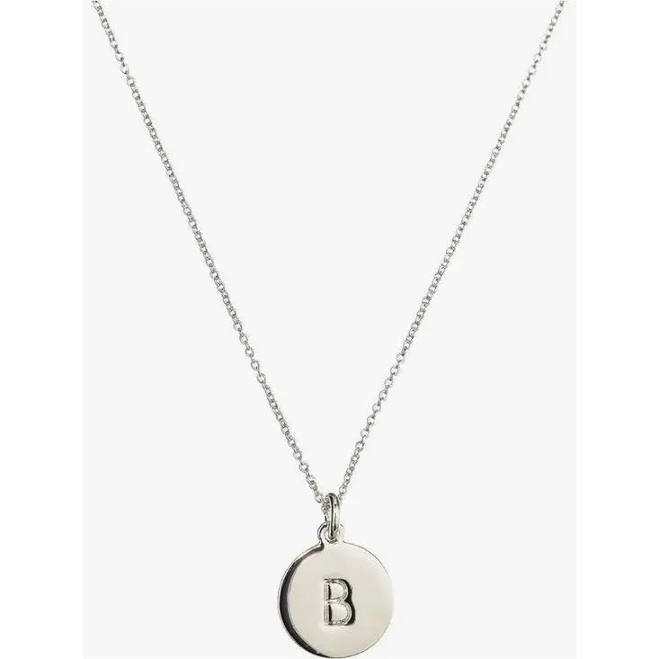 York Initial Pendant Necklace B Silver by Kate Spade