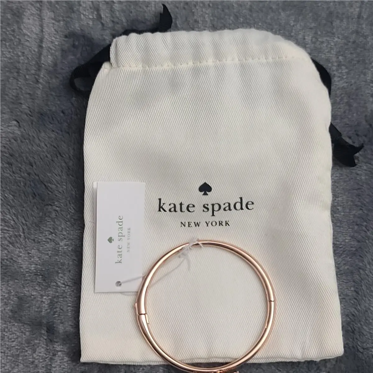 Kate Spade New York Bracelet Pave Bow Meets Girl Bangle Rose Gold
