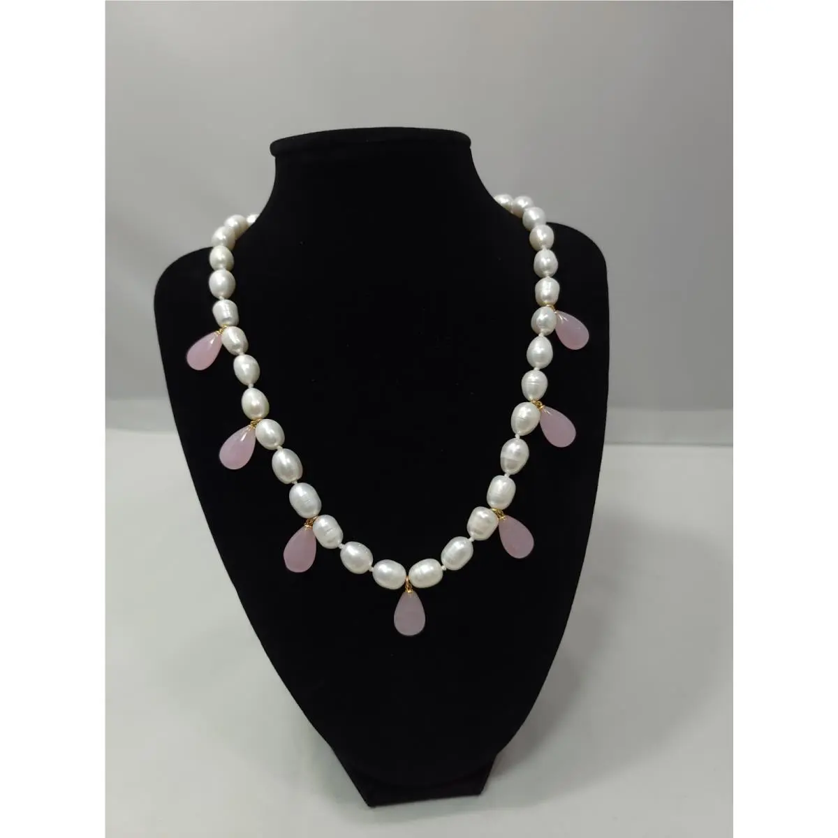 Gold-tone Freshwater Pear 8-10mm Semi-precious Pink Jade Strand by Kate Spade