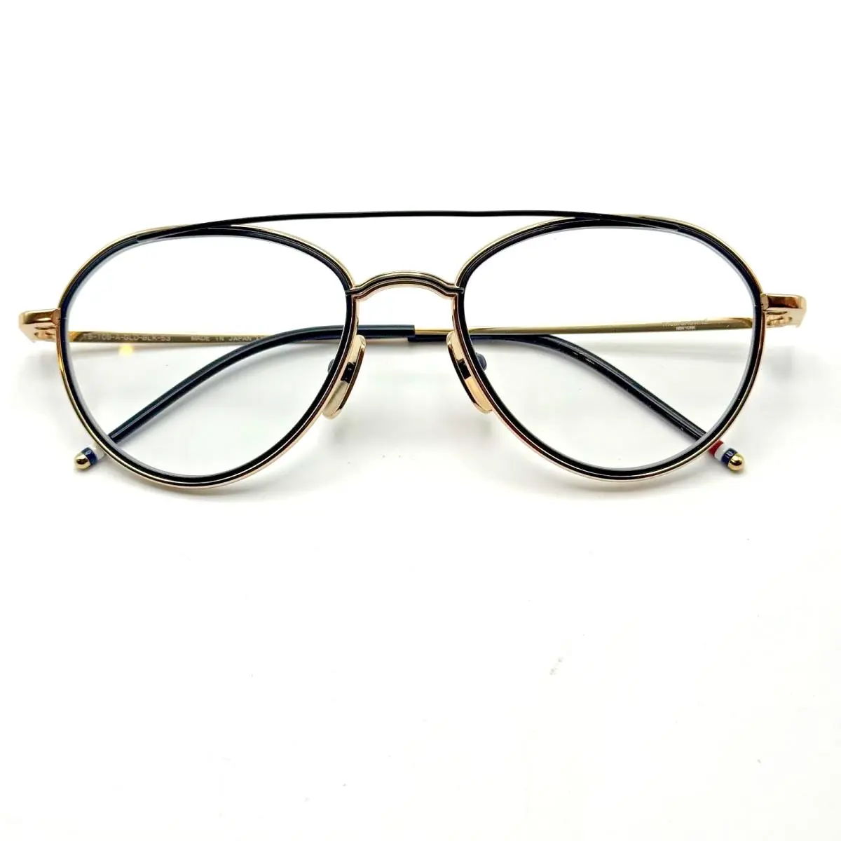 Thom Browne Eyeglasses Frames TB-109-A Gold Black 53-20-141