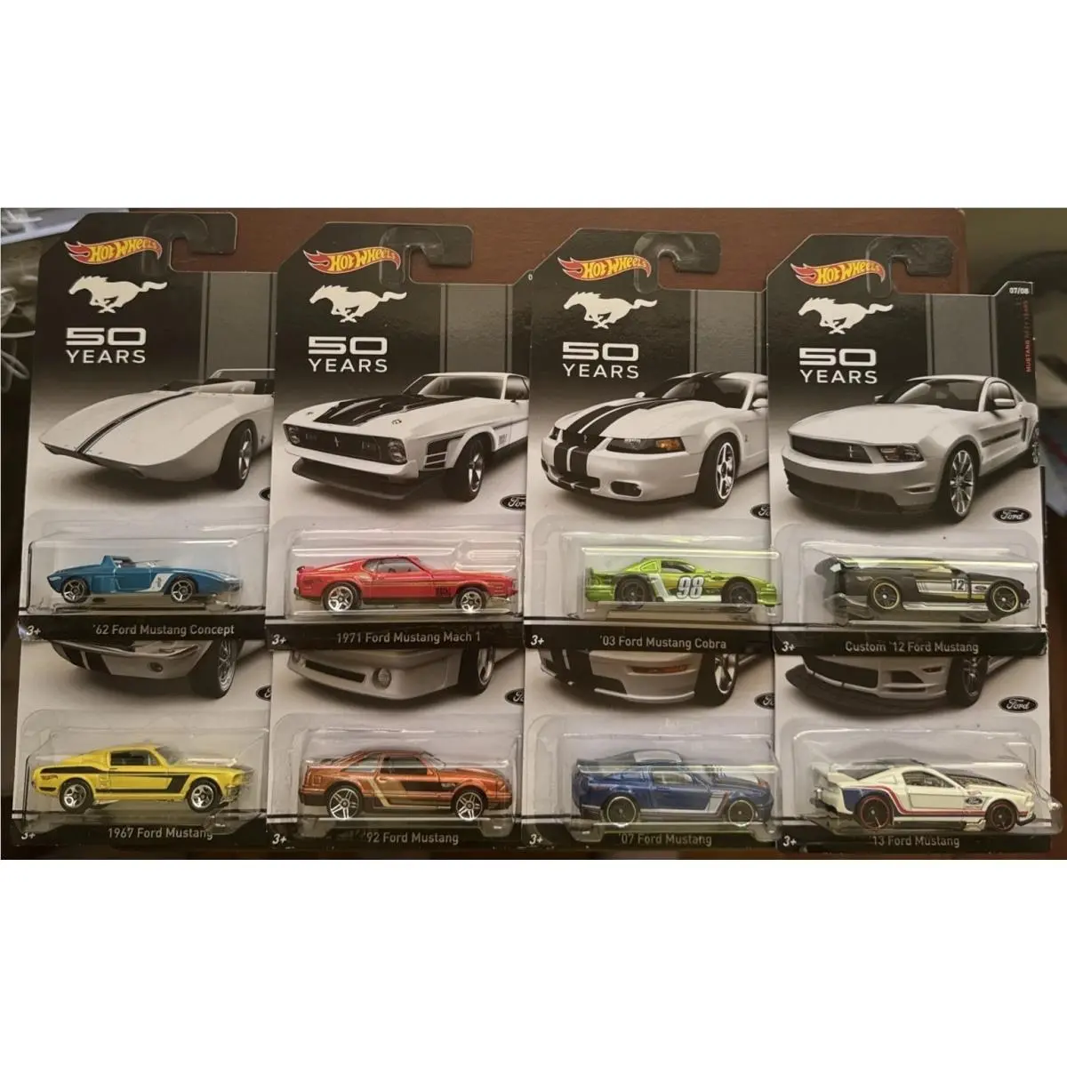 Hot Wheels 50 Years of Mustang 2013 Complete Set of 8 Cars