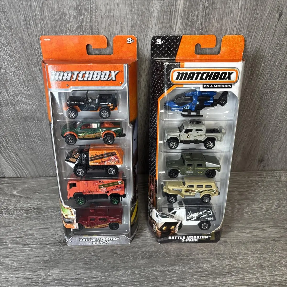 Matchbox Battle Mission 5 Pack 2011-2013 Mattel Toy Cars Collectible