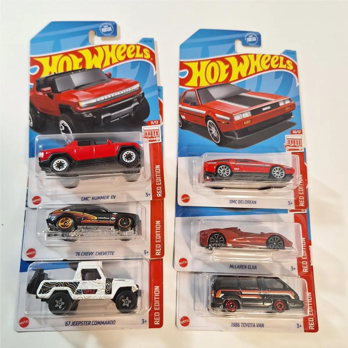 Hot Wheels Target Red Edition Dmc Delorean/ Toyota Van/ Chevette More