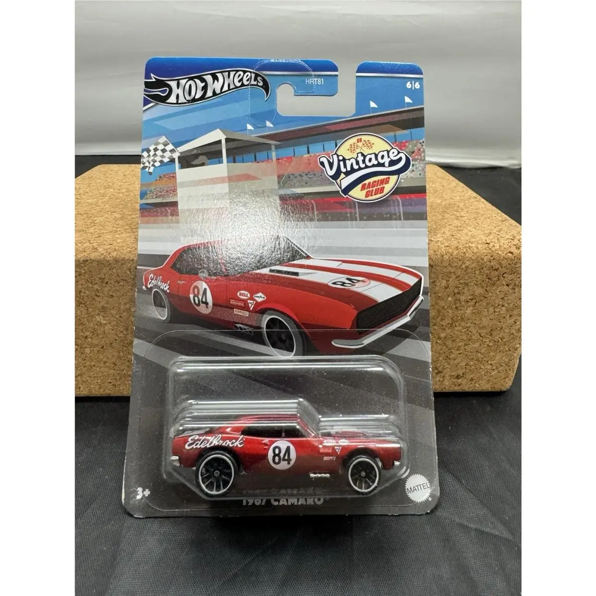 Hot Wheels 2024 Vintage Racing Club 1967 Camaro Chase Red 6/6 Edelbrock HRT81