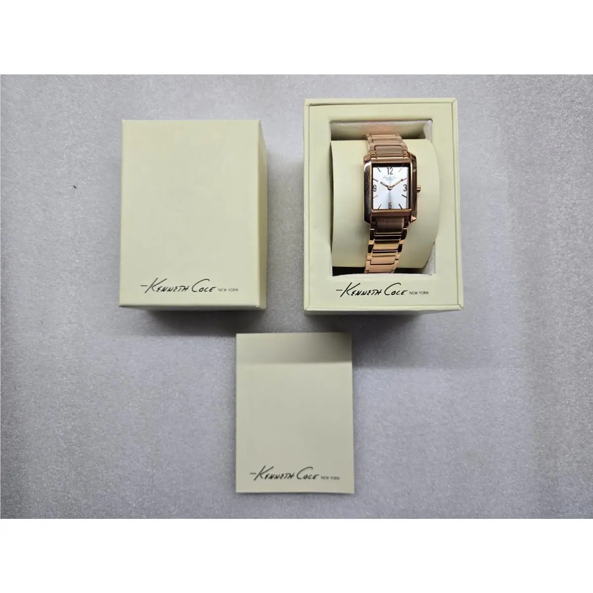 Kenneth Cole NY Silver Dial Rose Gold St. Steel Bracelet Ladies Watch KC4807