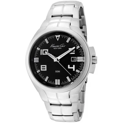 NY Black Dial Date Stainless Steel Men`s Watch KC9072 by Kenneth Cole