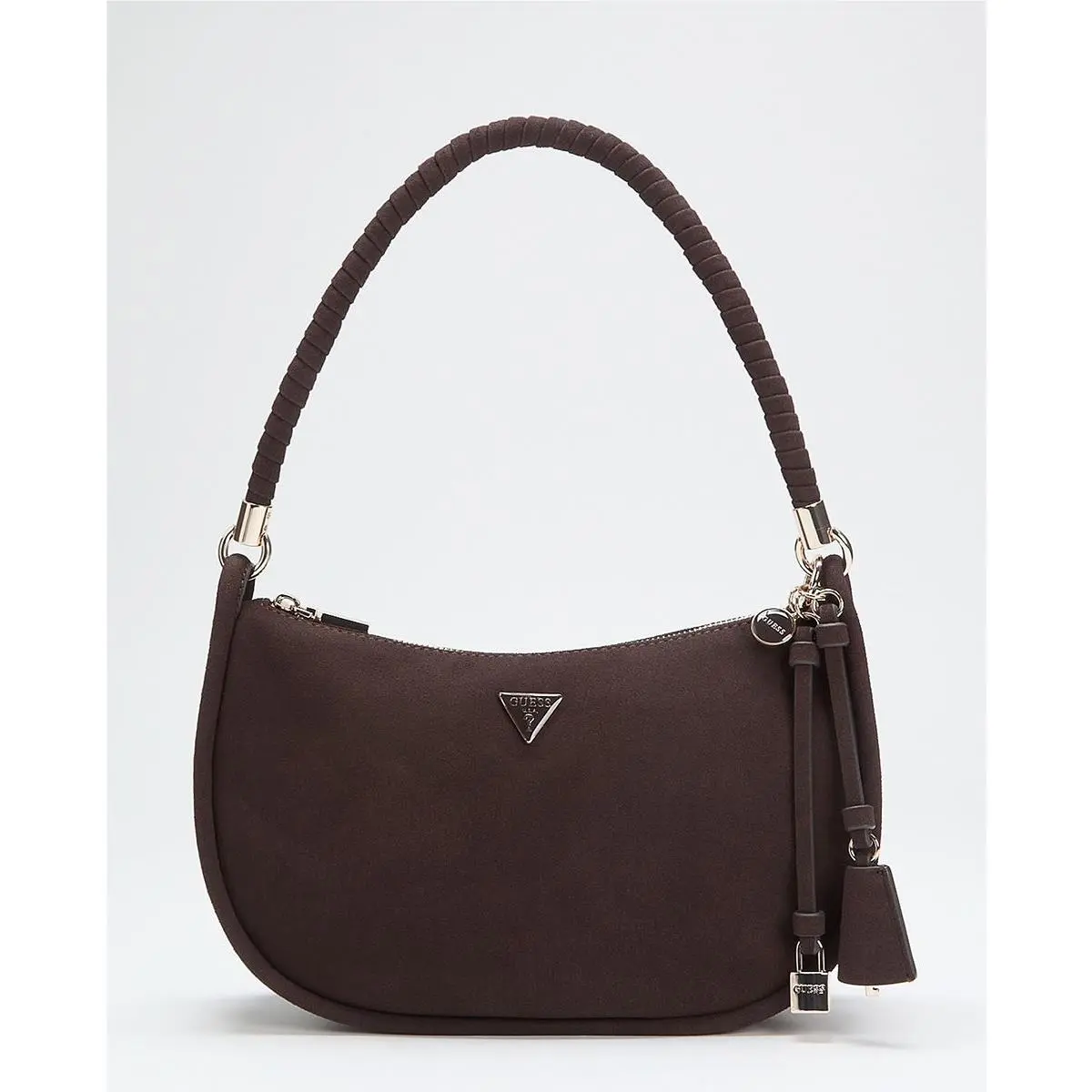 Guess Danya Logo Shoulder Womens Bag In Espresso