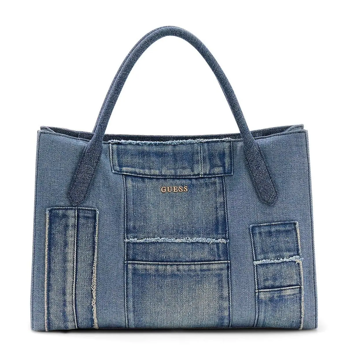 Guess Jodi Shopper Hand Womens Bag In Denim