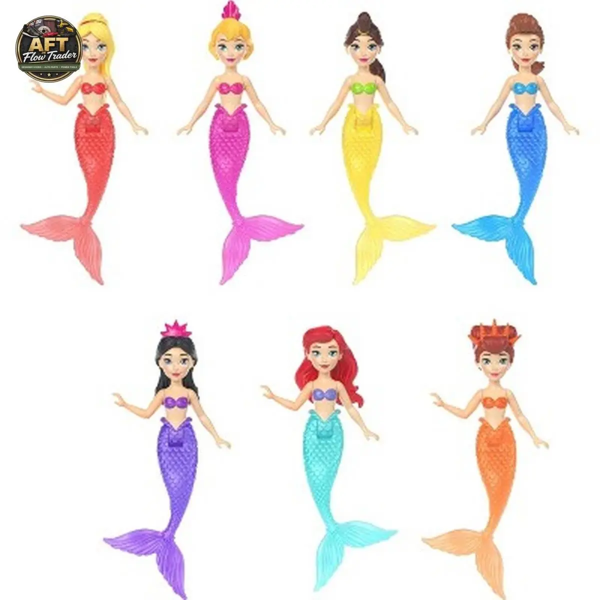 Disney Princess Ariel Sisters Mermaid Dolls Character Set