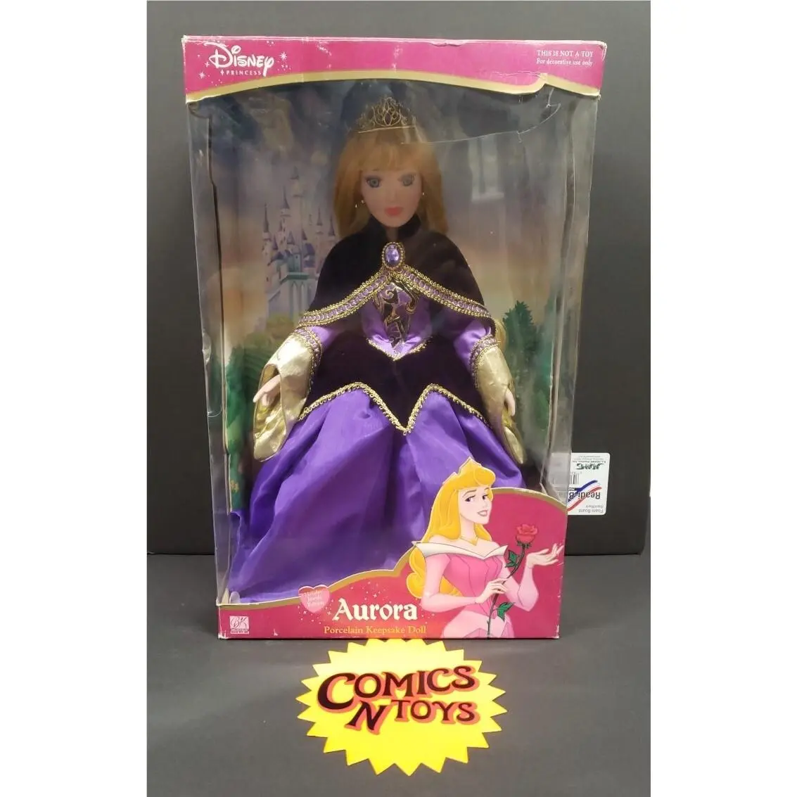Disney Princess Porcelain Doll Aurora Brass Key Collectibles Holiday Jewels