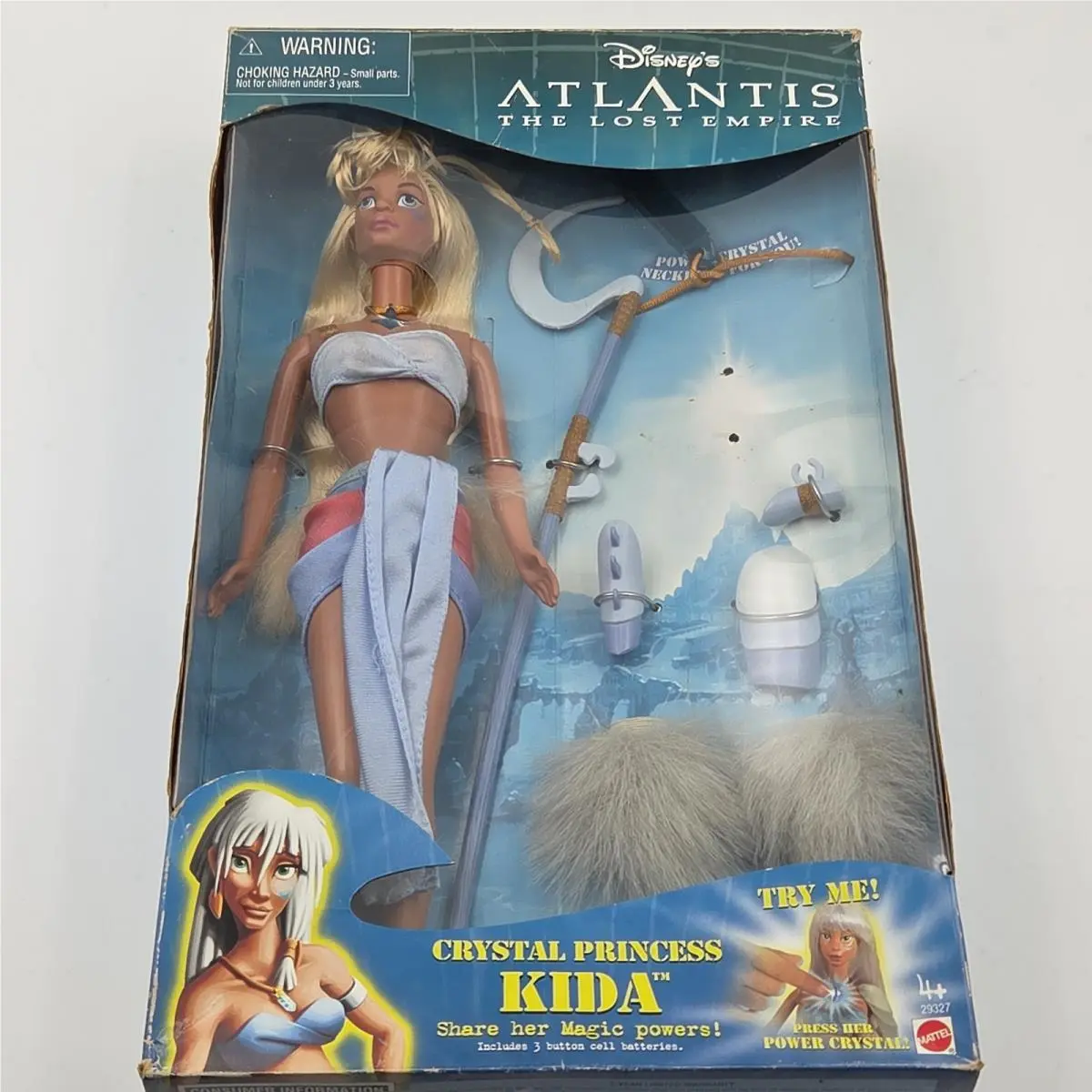 Disney Atlantis Kida Crystal Princess Doll Set Light-up Mattel