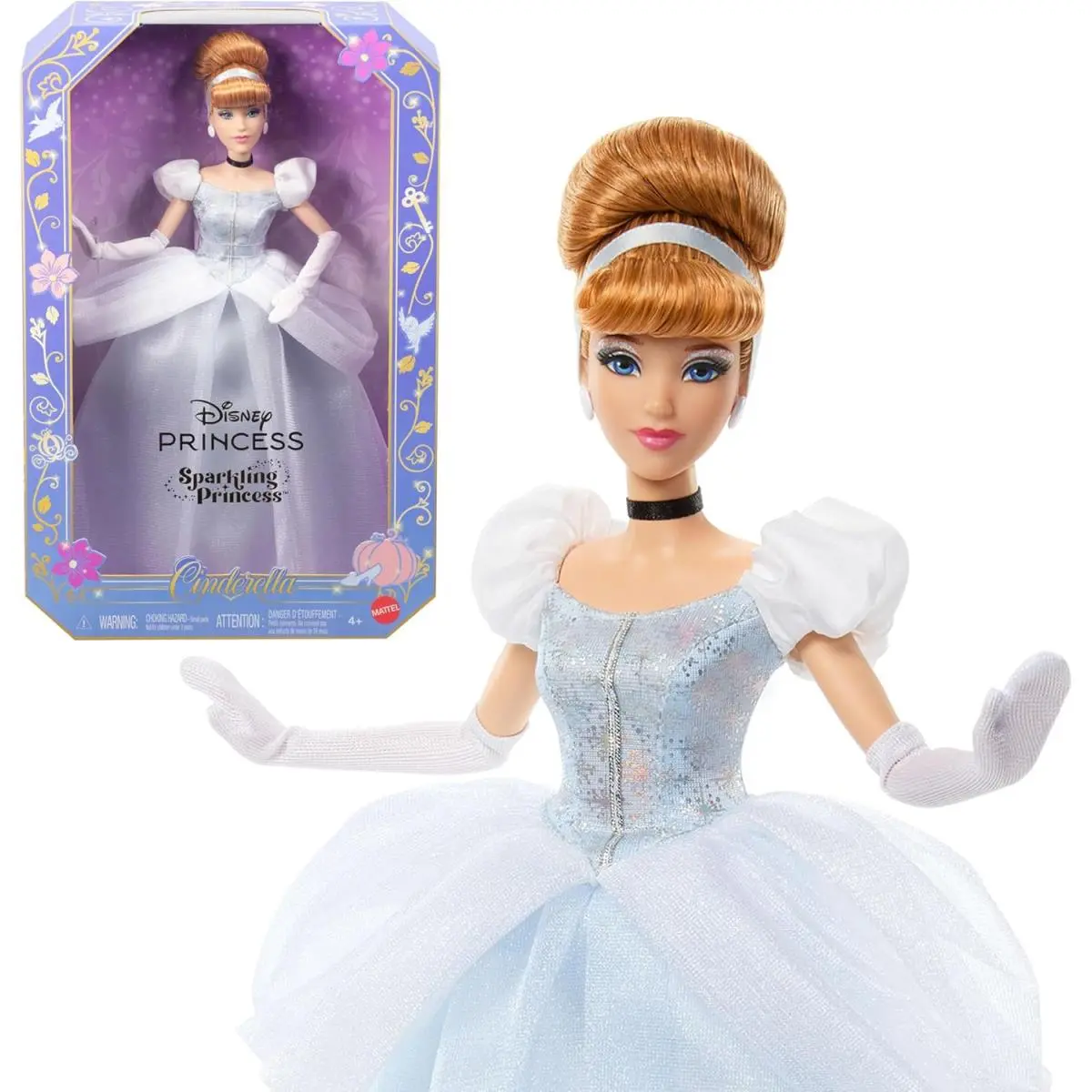 Disney Princess Cinderella Sparkling Princess Fashion Doll Accessories Toy