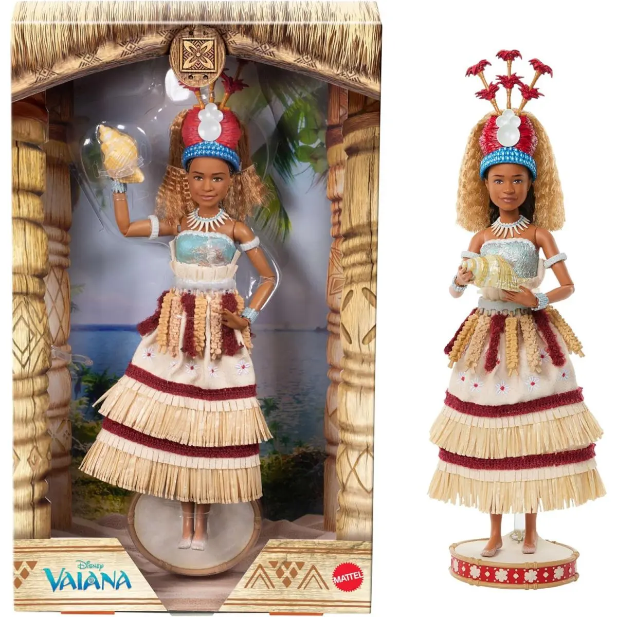 ​disney Collector Moana Collectible Doll in Ceremonial Look with Shell Accessory