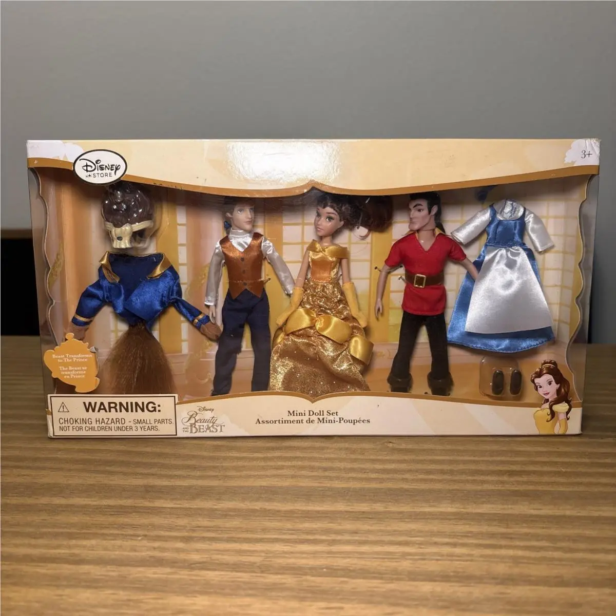 Beauty and The Beast Mini Doll Set Disney Store Vintage