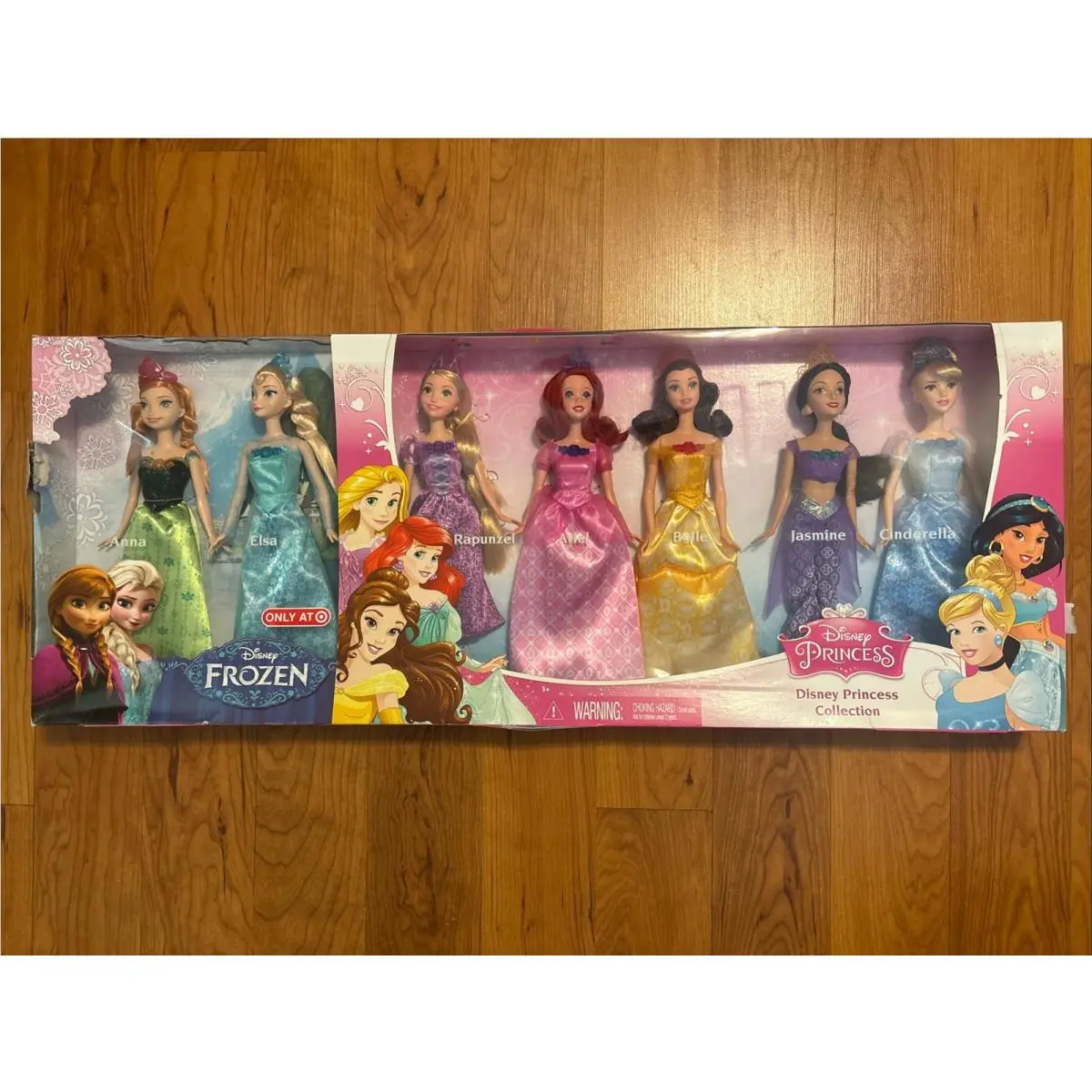 Disney Princess Royal Doll Collection 7 Pack Anna Elsa Ariel Belle Cinderela