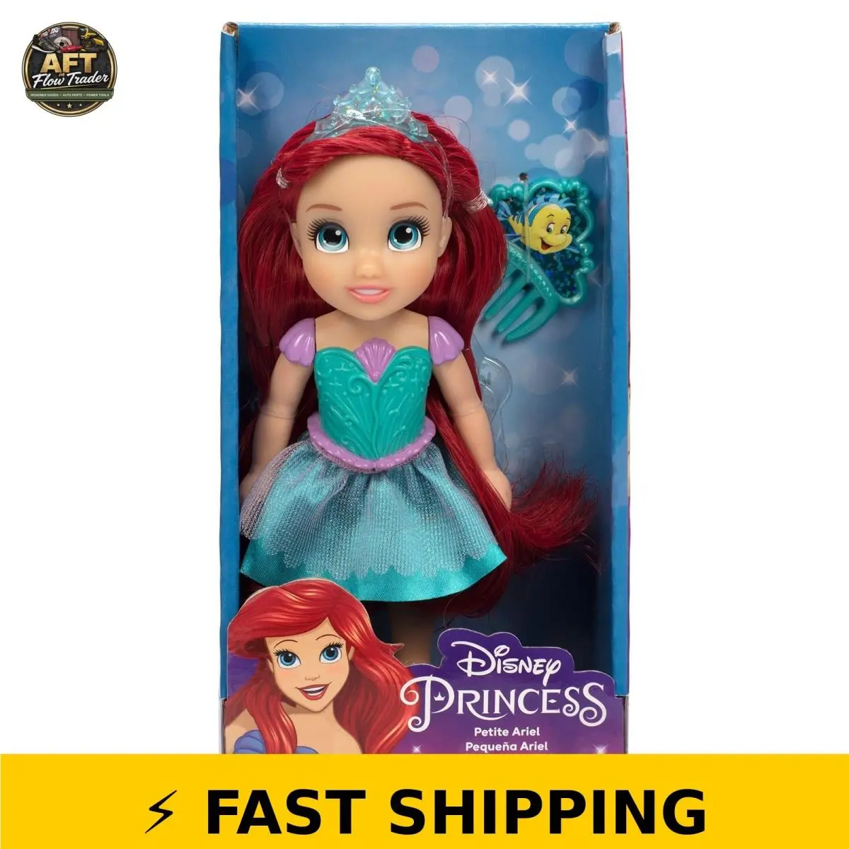 Disney Princess Petite Ariel Doll - 6 Inch with Outfit and Comb