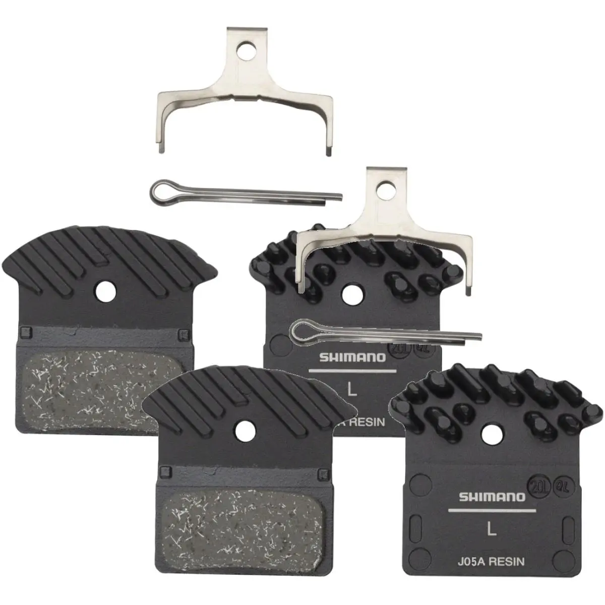 Shimano J05A-RF Resin Disc Brake Pads with Aluminum Finned Backing - Superior