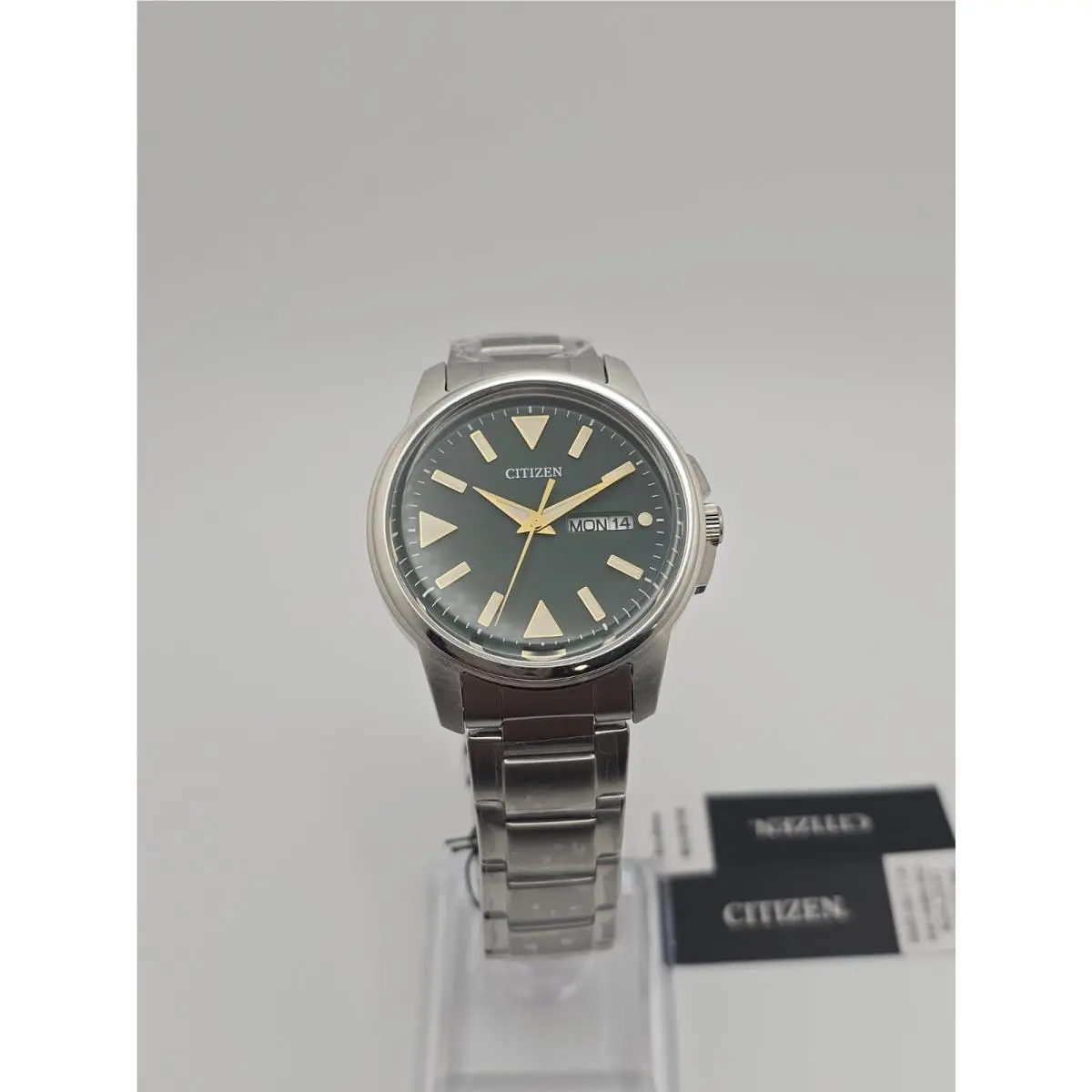 Citizen Collection BM8180-71W Eco-drive Green Dial Stainless Steel Men`s Watch