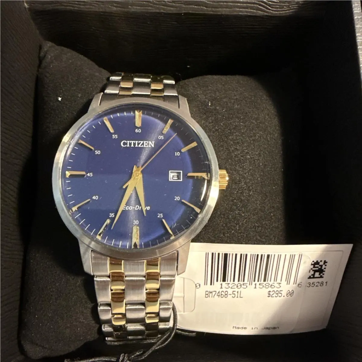 Citizen Men`s Eco-drive Two-tone Dress Classic Watch 40mm BM7468-51L