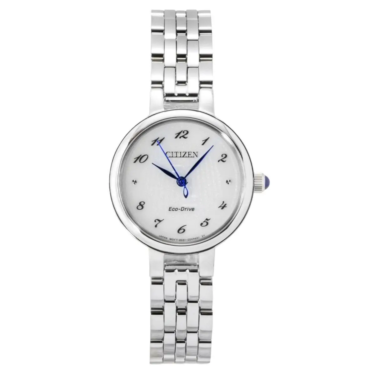 Citizen L Stainless Steel White Dial Eco-drive EM0990-81A Women`s Ladies Watch