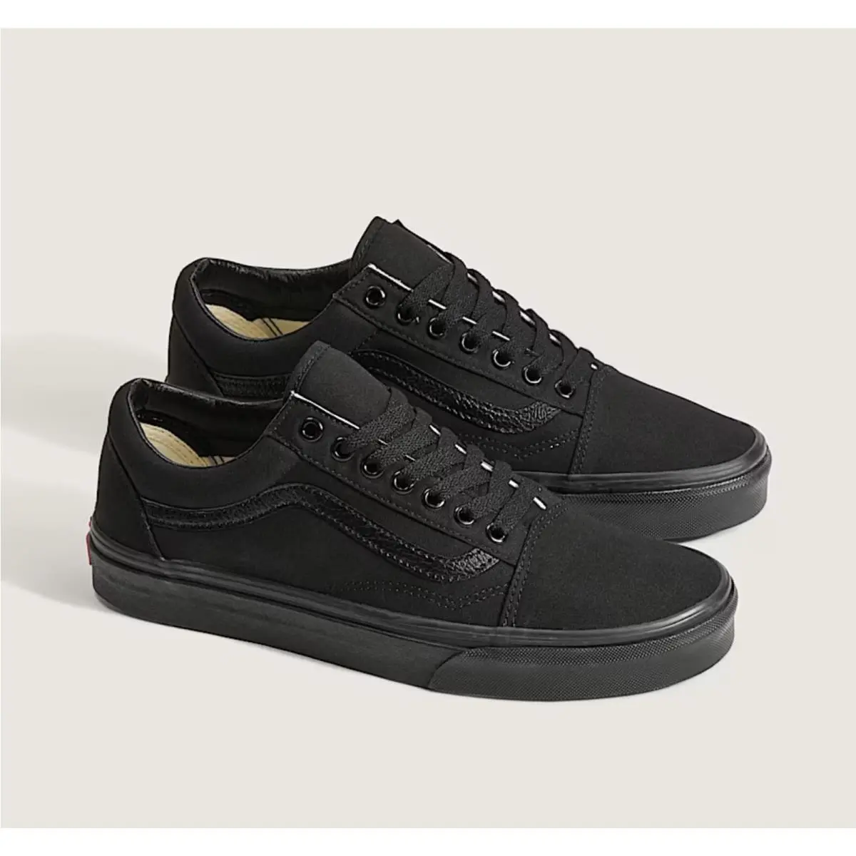 Vans Old Skool Black/black Low Canvas Sneaker Unisex Shoes