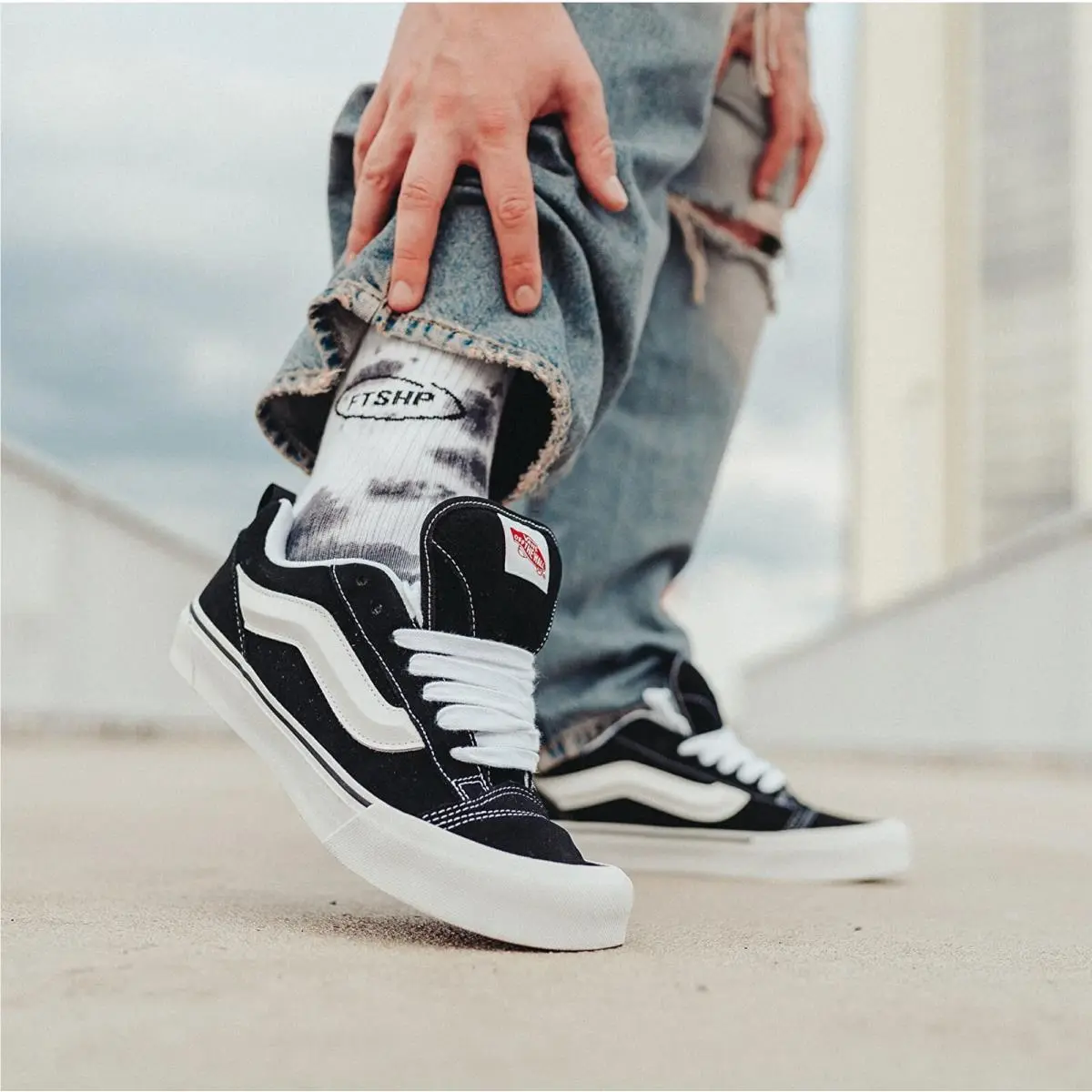 Vans shoes - VANS Knu Skool - Knu Skool - VN0009QC6BT - Black / True White 12