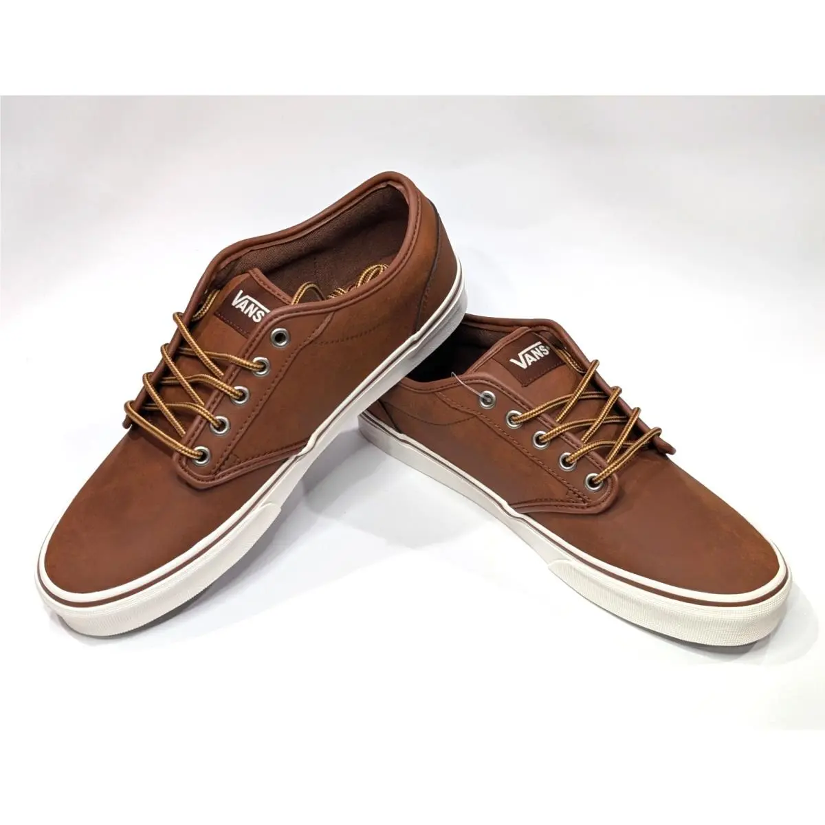 Vans Atwood Brown/mashmallow Leather Men`s Sneakers - Assorted Sizes