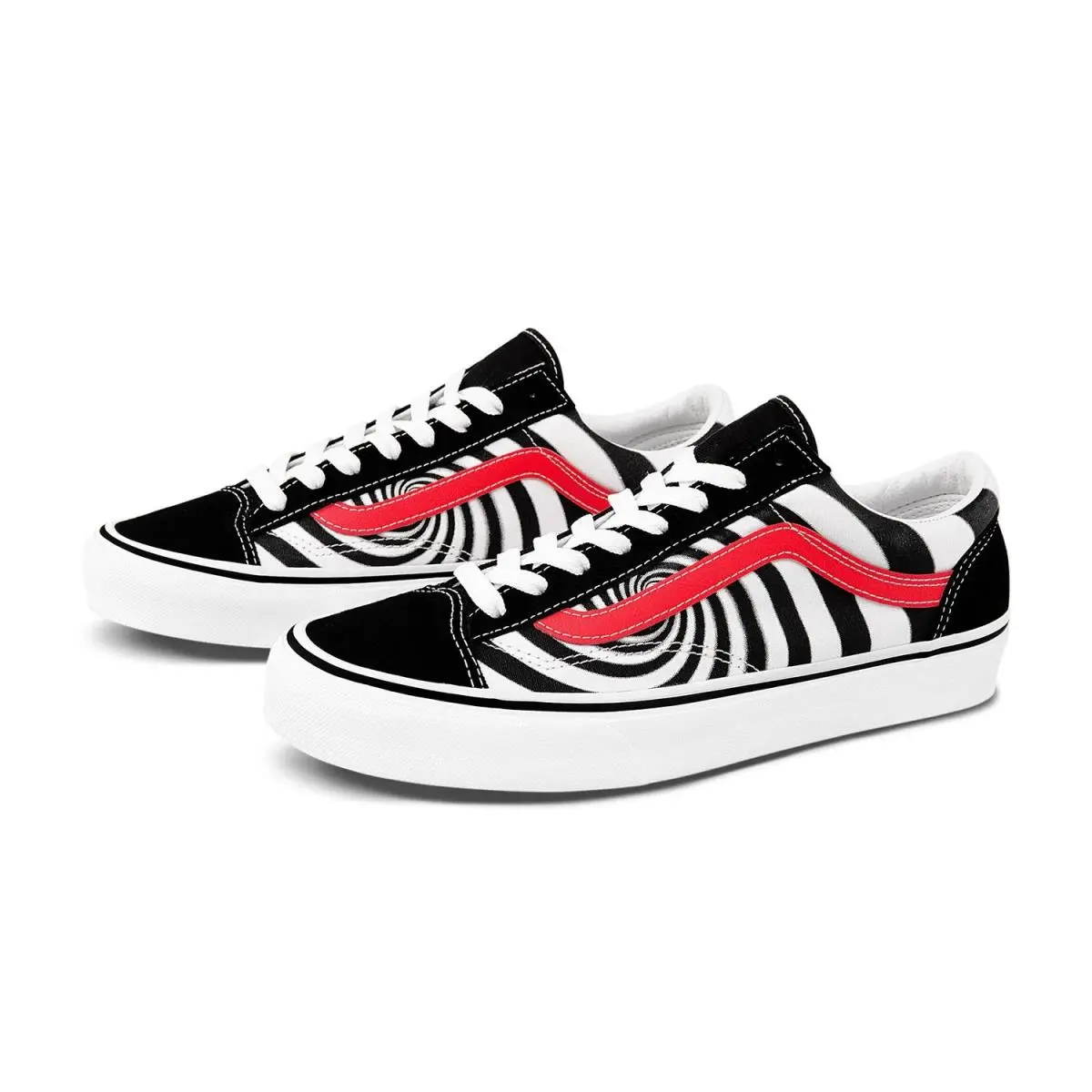 Vans shoes - VN0A5FBM2U1 - VN0A5FBM2U1 - (Swirl) Black / Flery Coral 8