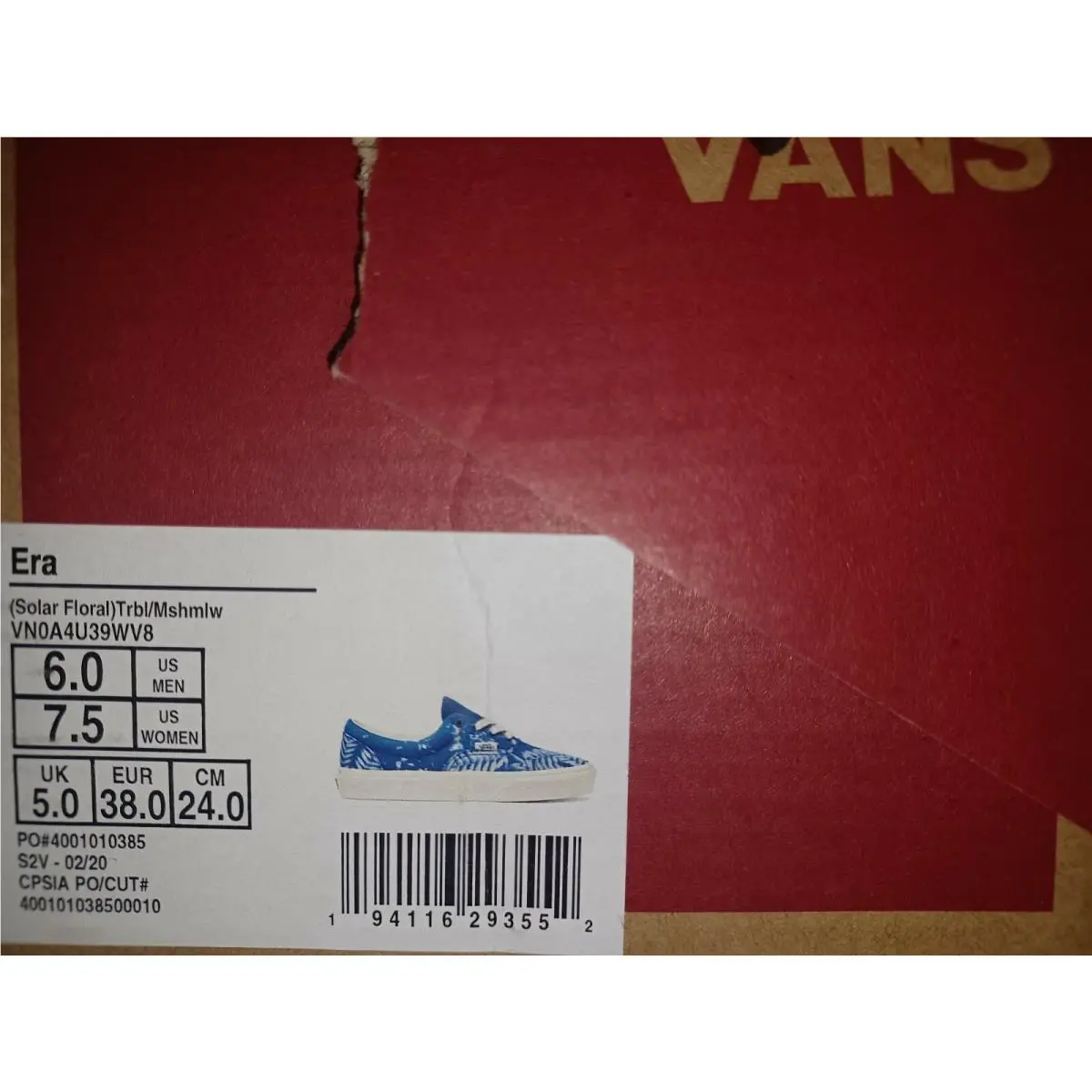Vans Era Old Skool Solar Floral True Blue Marshmallow Skate Shoes