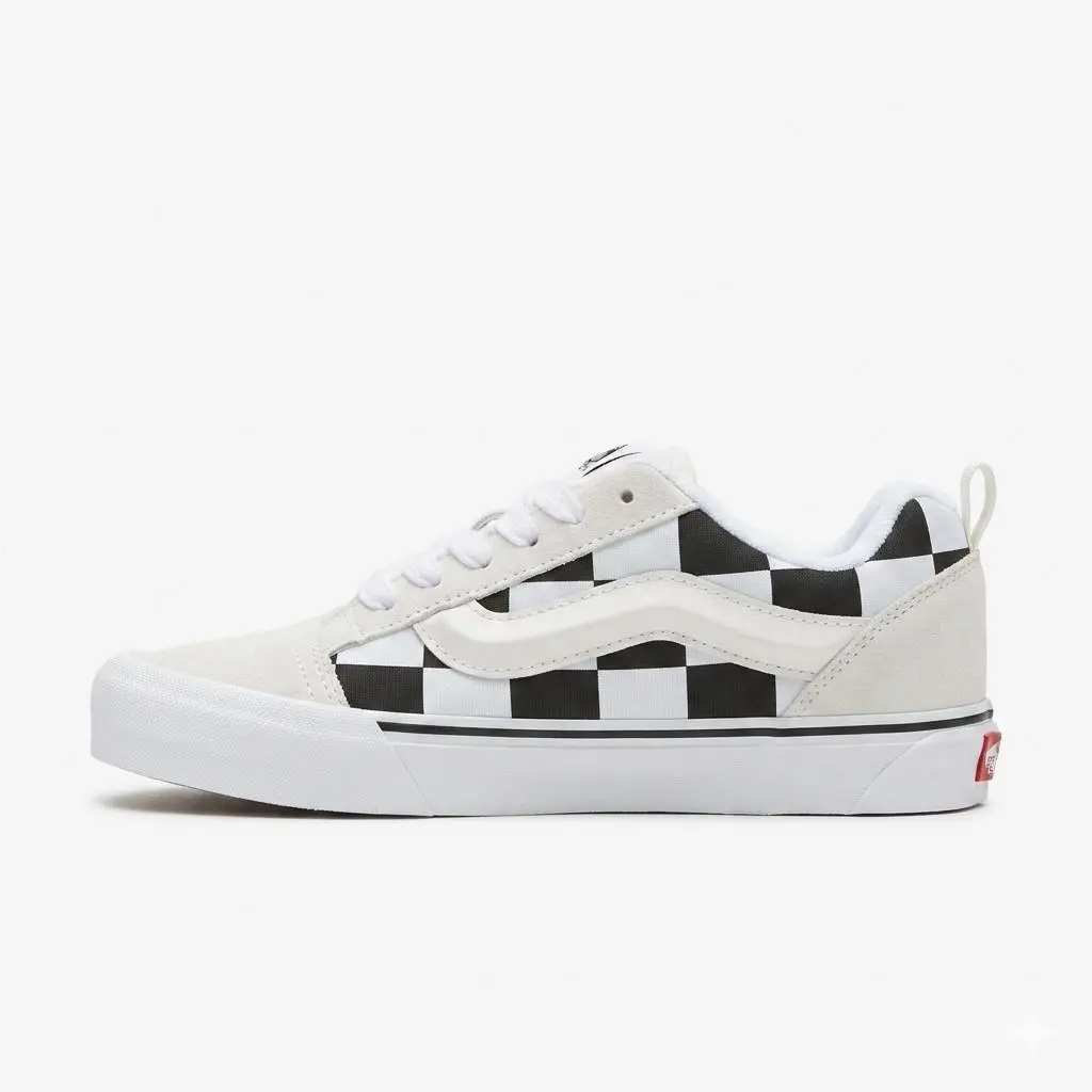Vans Knu Skool Mega Check Blanc Be Blanc Black Unsex Mens Size VN000B22UY6
