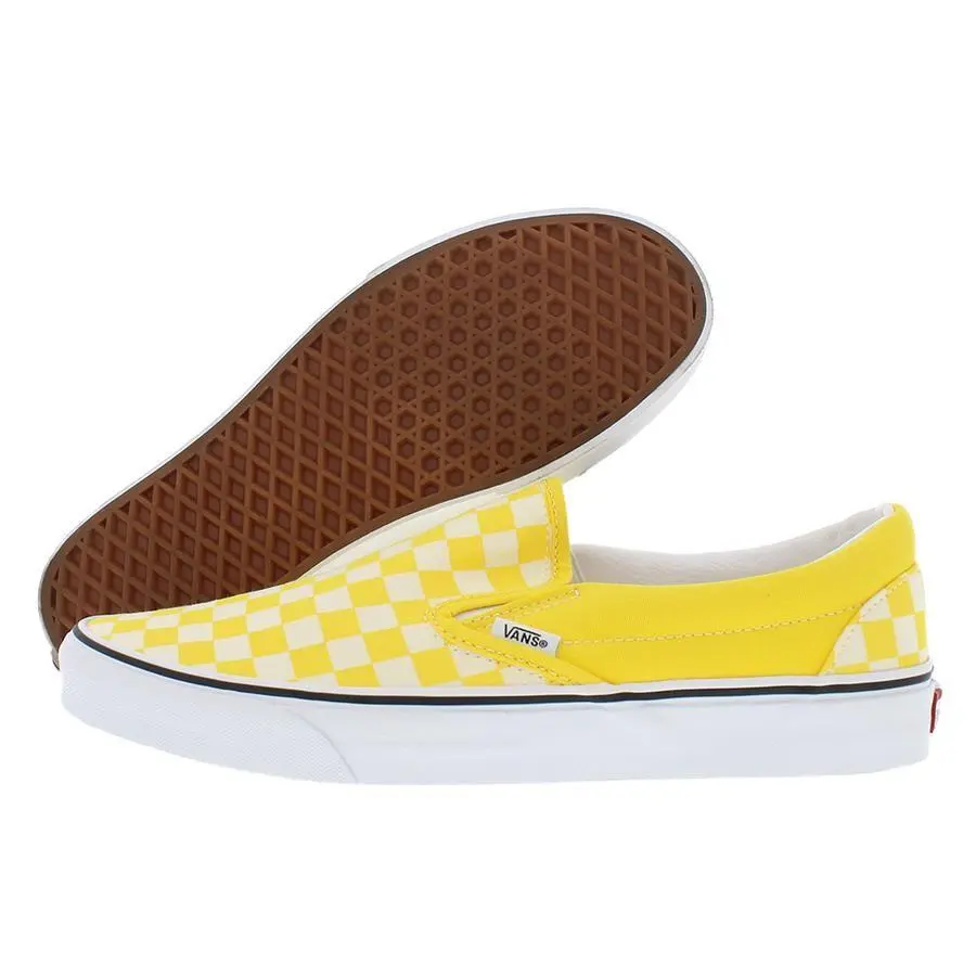 Vans shoes - (Checkerboard) Cyber Yellow/True White, Main: Yellow 6