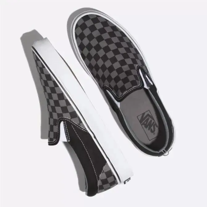 Vans shoes - VANS Classic Slip-On - Classic - Black Pewter Checkerboard 12