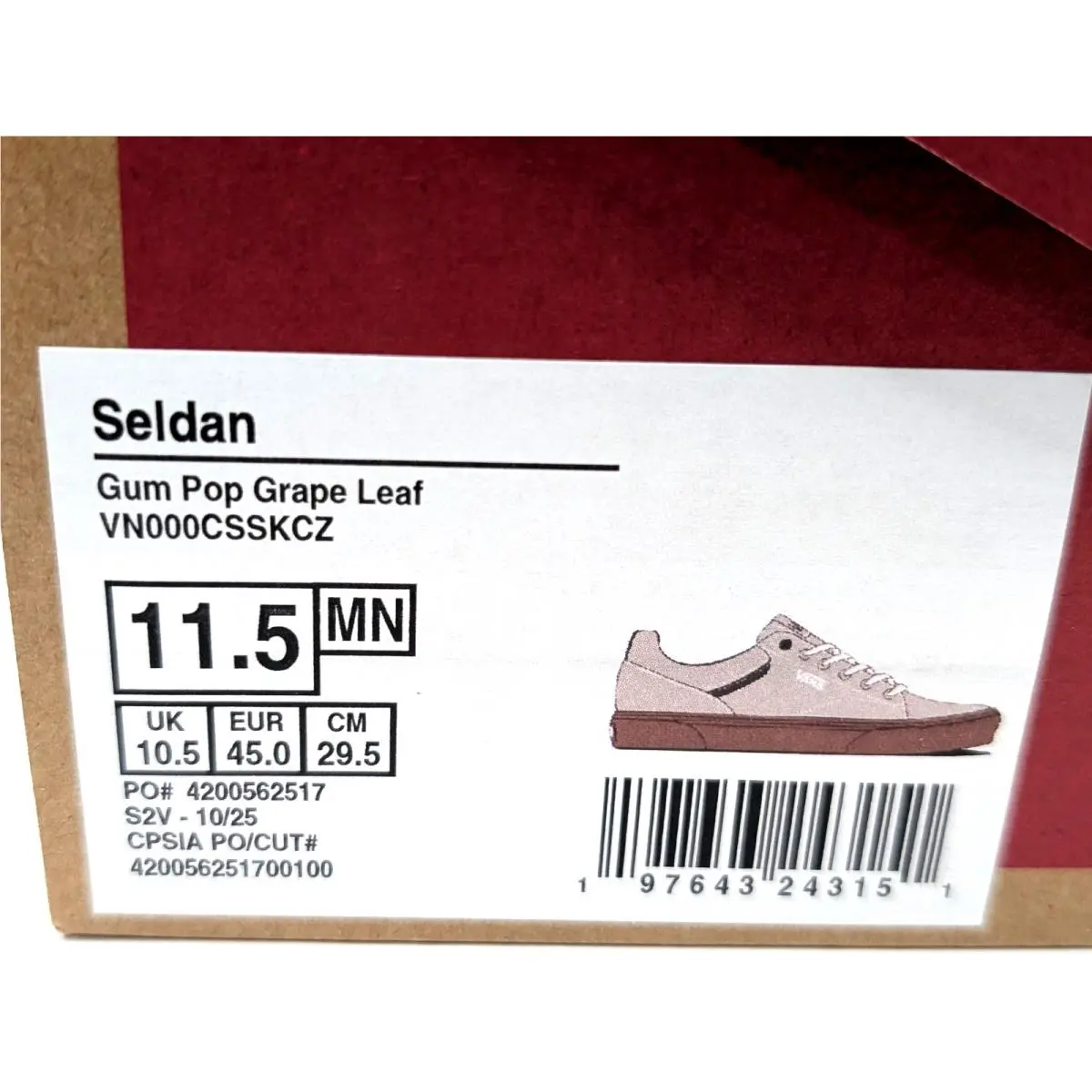 Vans shoes - VANS Seldan - Seldan - VN000CSSKCZ - Gum Pop Grape Leaf 18