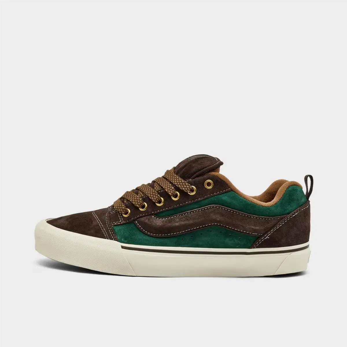 Men`s Vans Knu Skool Casual Shoes Suede Brown/green 00EE6BGS 610