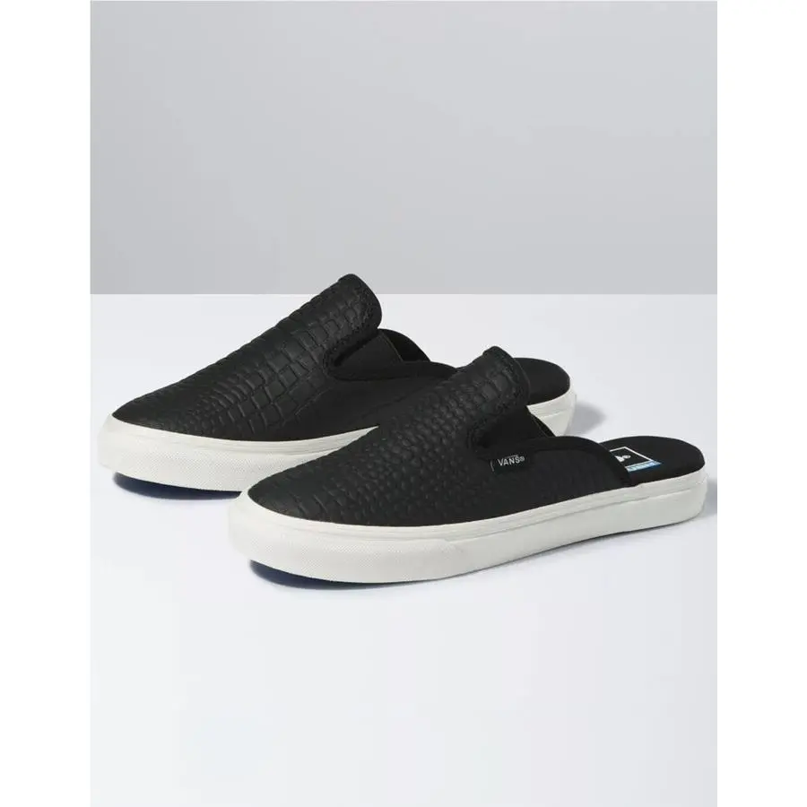 Vans Classic VN0A4P3UVYE Mule Mens 4 Black Leather Slip On Casual Shoes JOBB1993