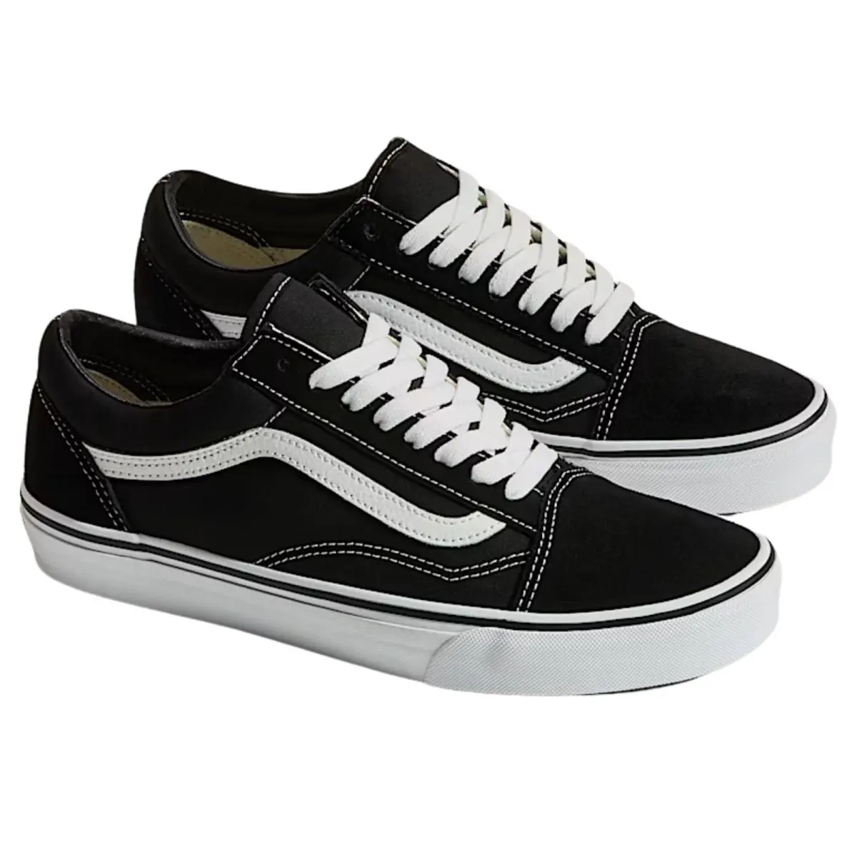 Vans Classic Old Skool Canvas Skate Shoes Black/white