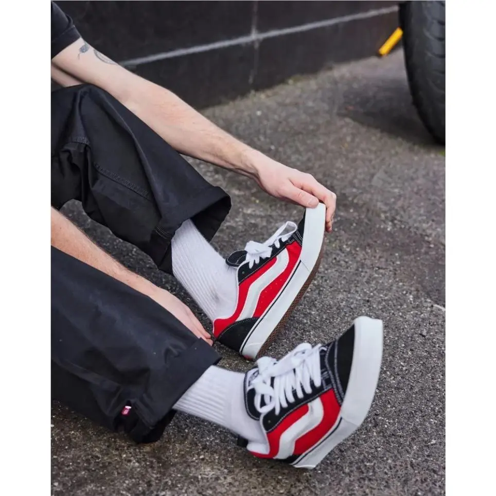 Vans shoes - VANS Knu Skool - Knu Skool - Red/True White 10