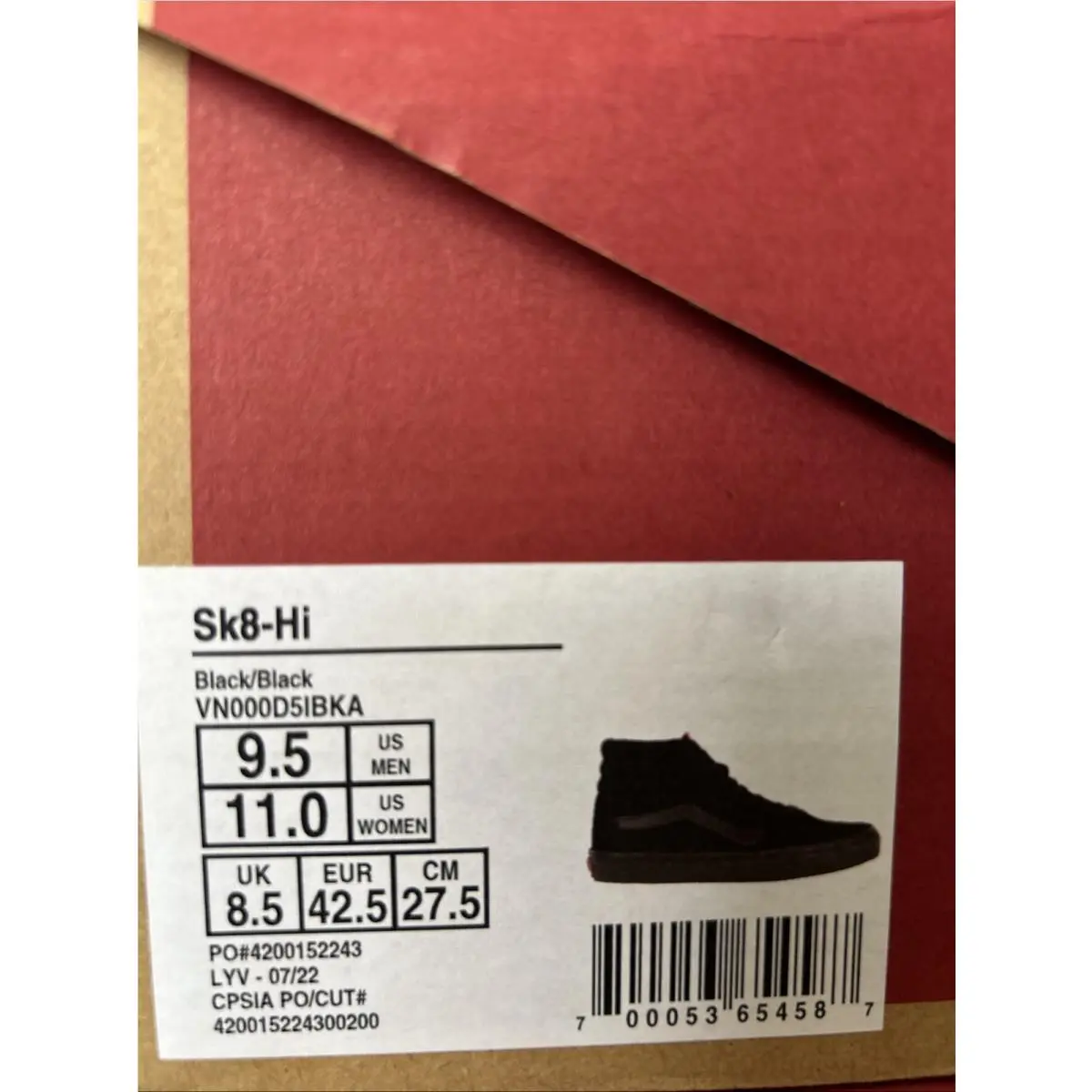 Vans shoes - VANS Sk8-Hi - VN000D5IBKA - Black (UPC: 700053654617) 9