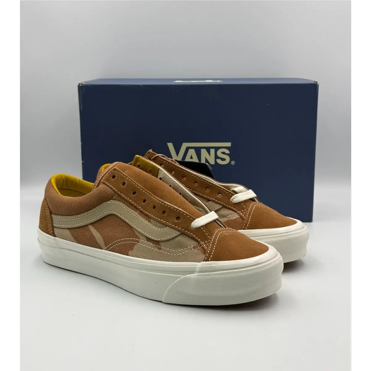 Vans Lx Old Skool 36 Sneakers Men`s 7 Desert Chipmunk Camo Suede VN000D9RF06