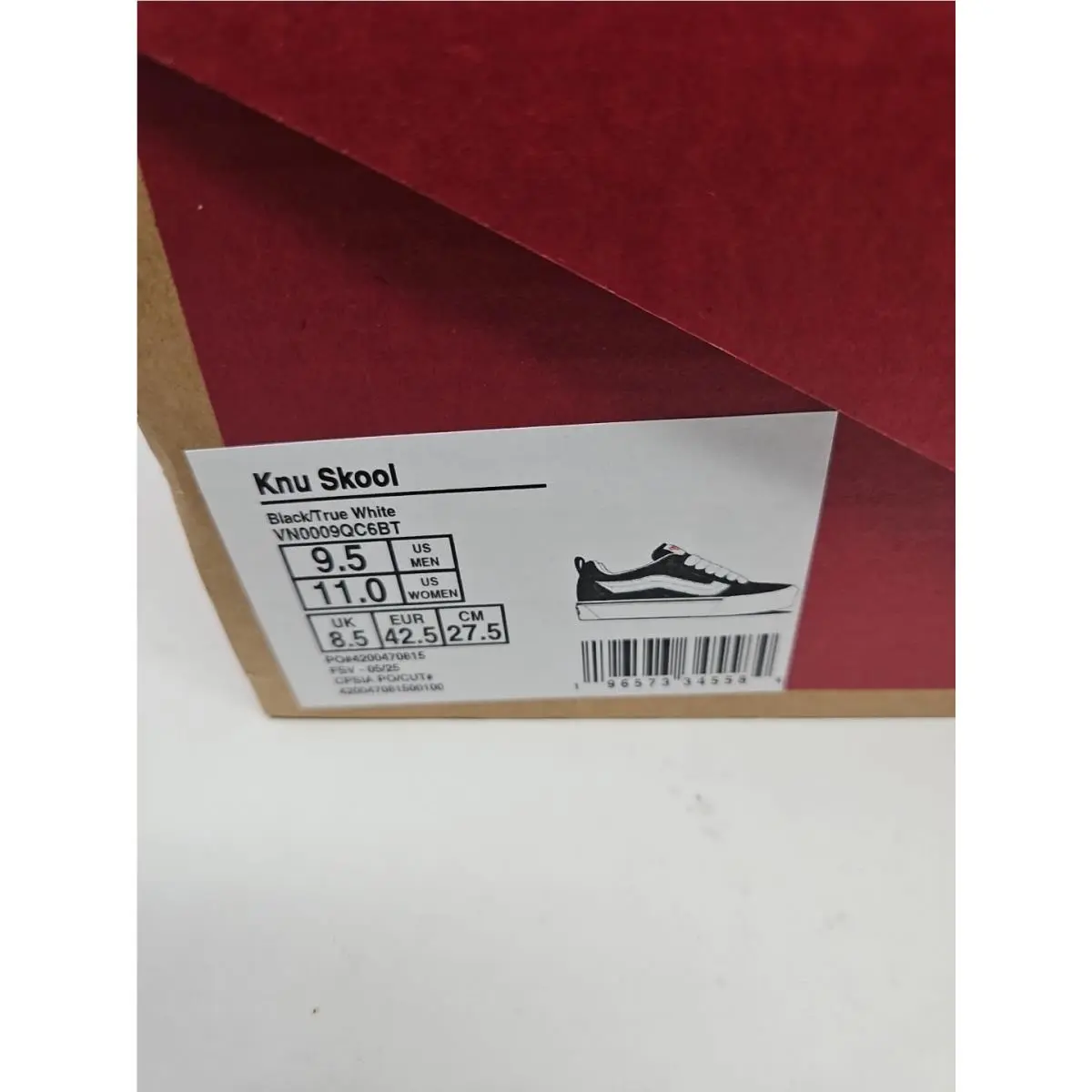 Vans shoes - VANS Knu-Skool - VN0009QC6BT1 - Black 0
