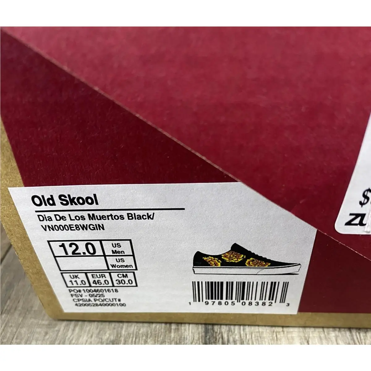 Vans shoes - Dia de los Muertos 2025 - VN000E8WGIN - Black (UPC: 0197805083823) 5