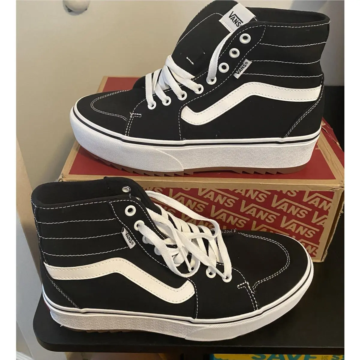 Vans Filmore Hi Black /white Size 10.5