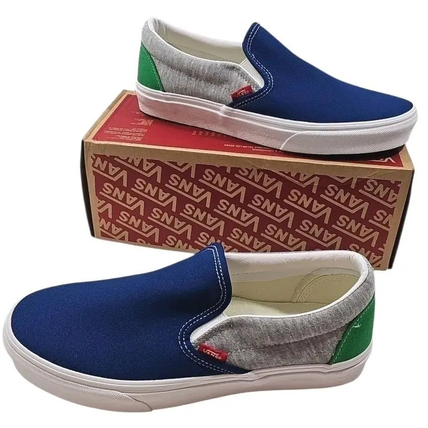 Vans Men`s 9 Woman 10.5 Classic Gray/true Wht Slip-on Coastal Sneakers New