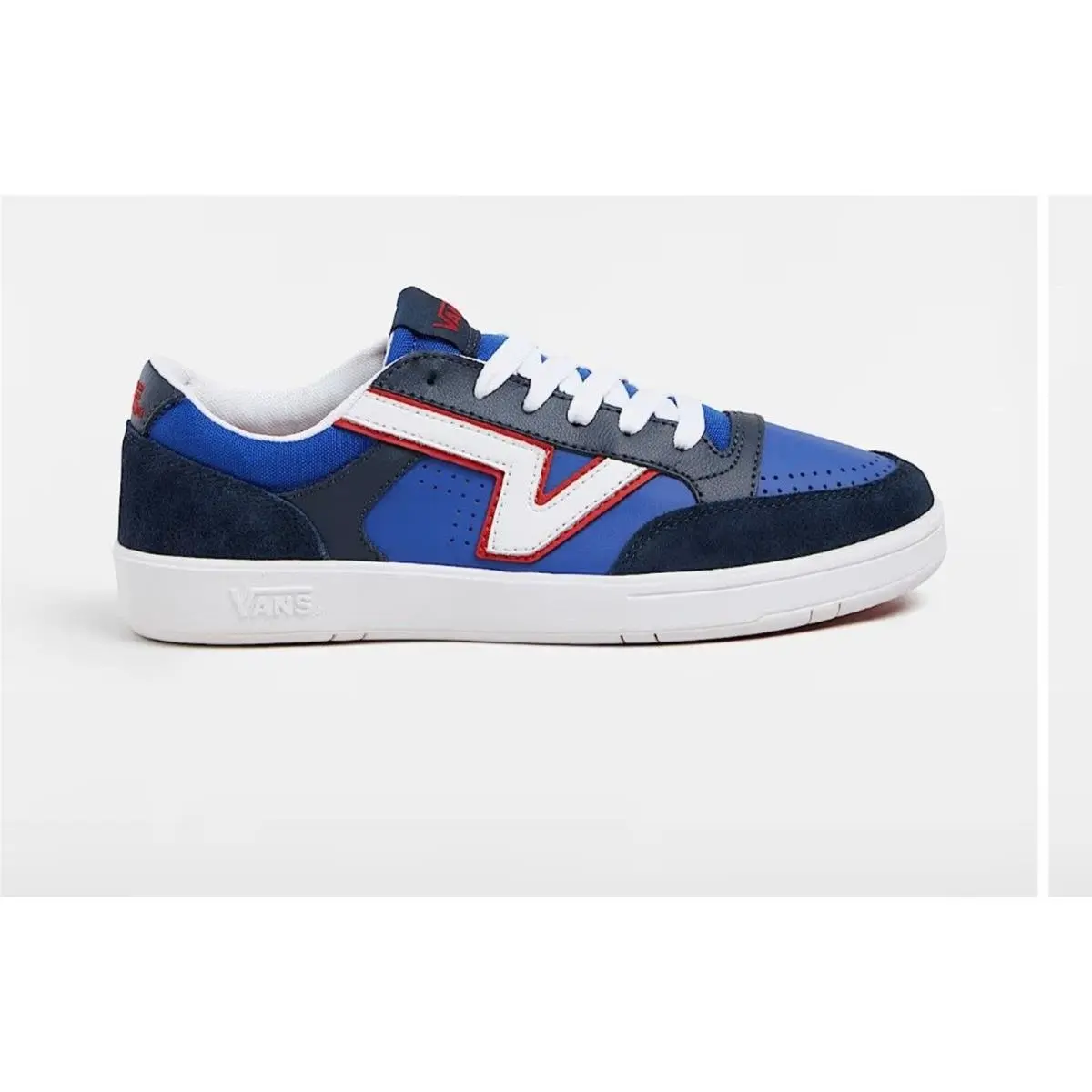 Vans Lowland Cc Retro Sport Navy Blue Red Low Sneakers Size Men 7 Women 8.5