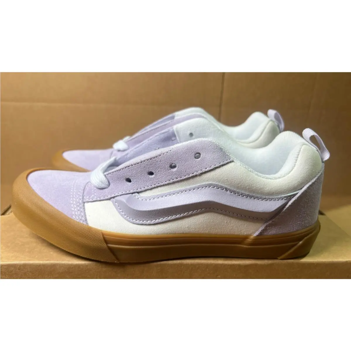 Vans shoes - VANS Knu Skool - Knu Skool - VN000D2TCPH1 - Lavender, White, Gum (UPC: 0197643185826) 1