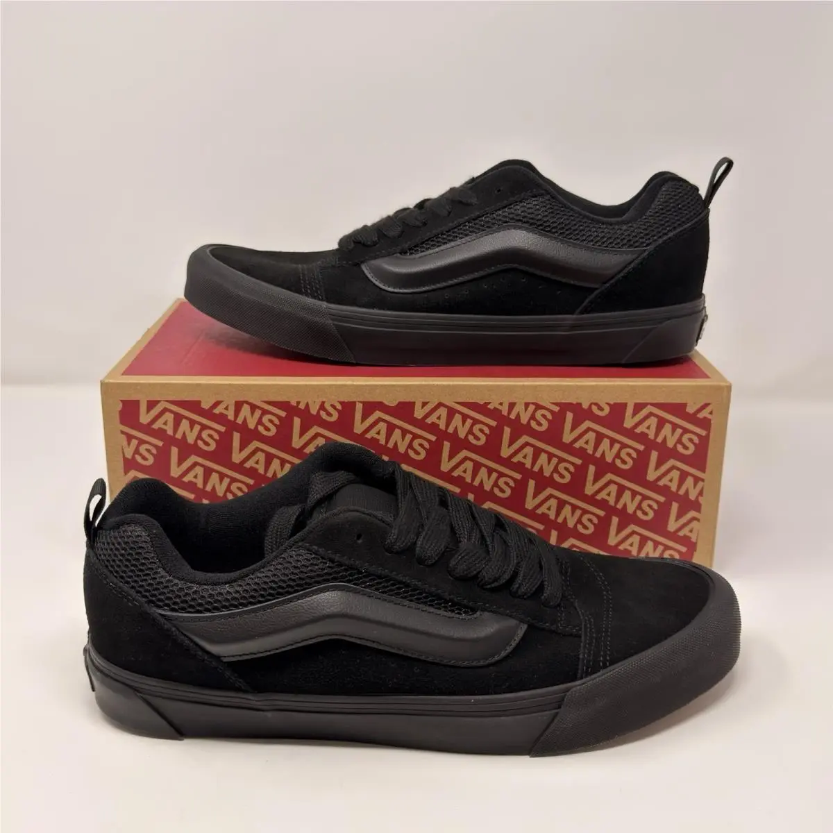 Vans Knu Skool Black/black Suede Skate Shoes Mens Size 11.5 VN0009QCBKA