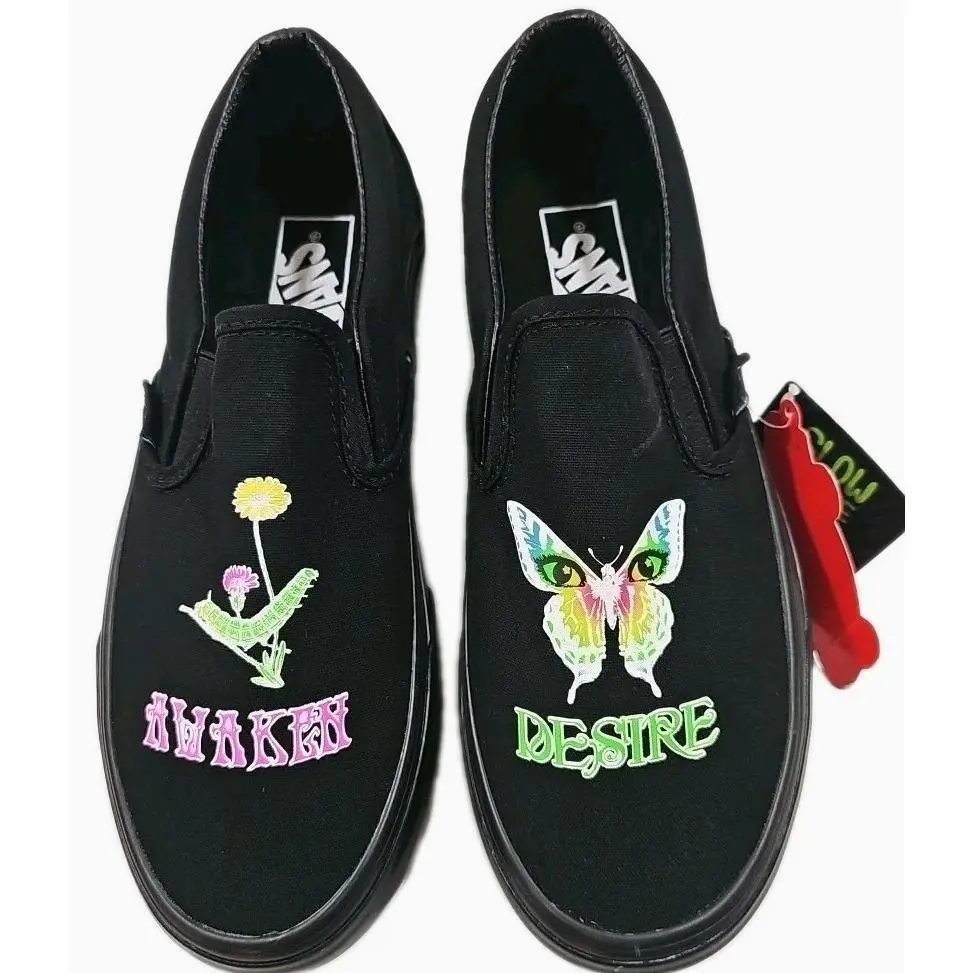 Vans Woman Sz 8 Awaken Desire Glow In The Dark Stackform Sneakers Classic Slip-o