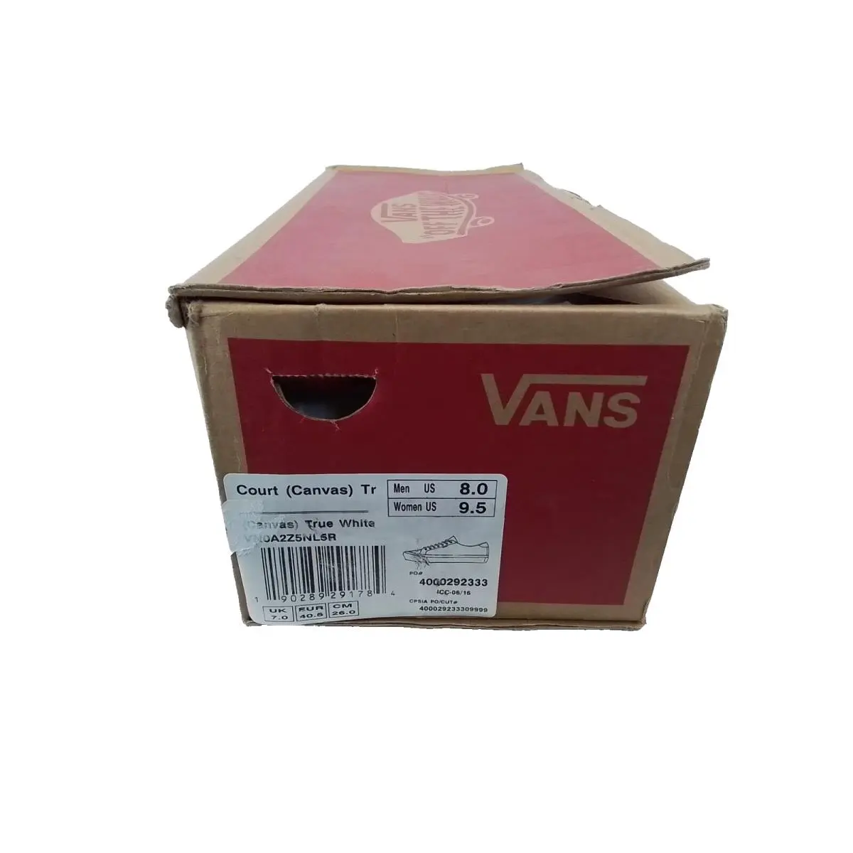 Vans shoes - VANS Court - Court - VN0A2Z5NL5R - White (UPC: 190289291784) 7