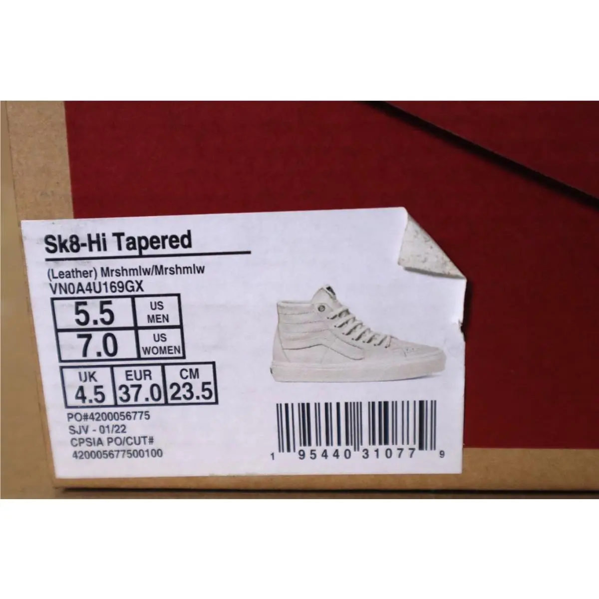 Vans shoes - VANS Sk8-Hi - VN0A4U169GX - Marshmallow/Marshmallow 20